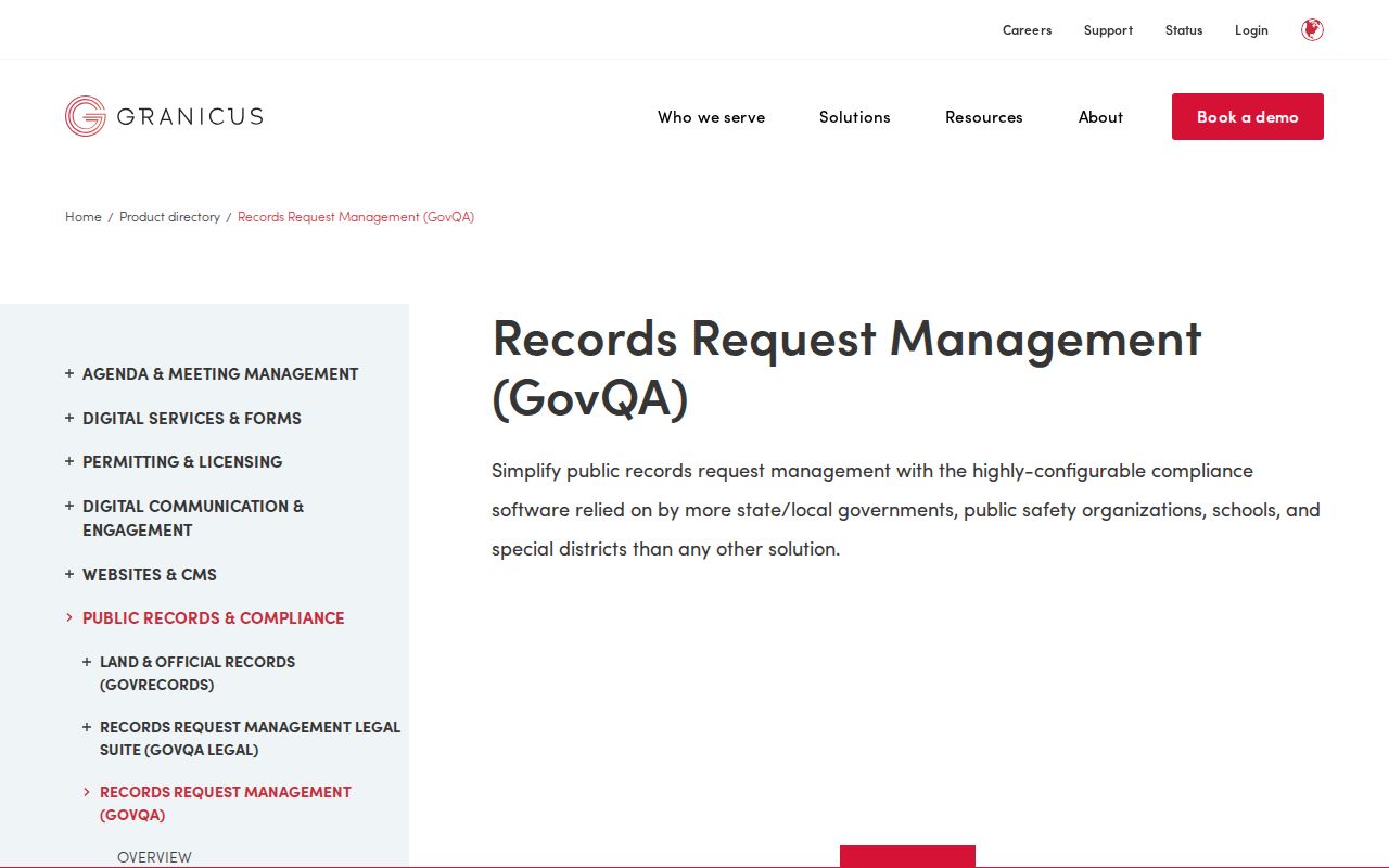 Washoe County GovQA public records request portal