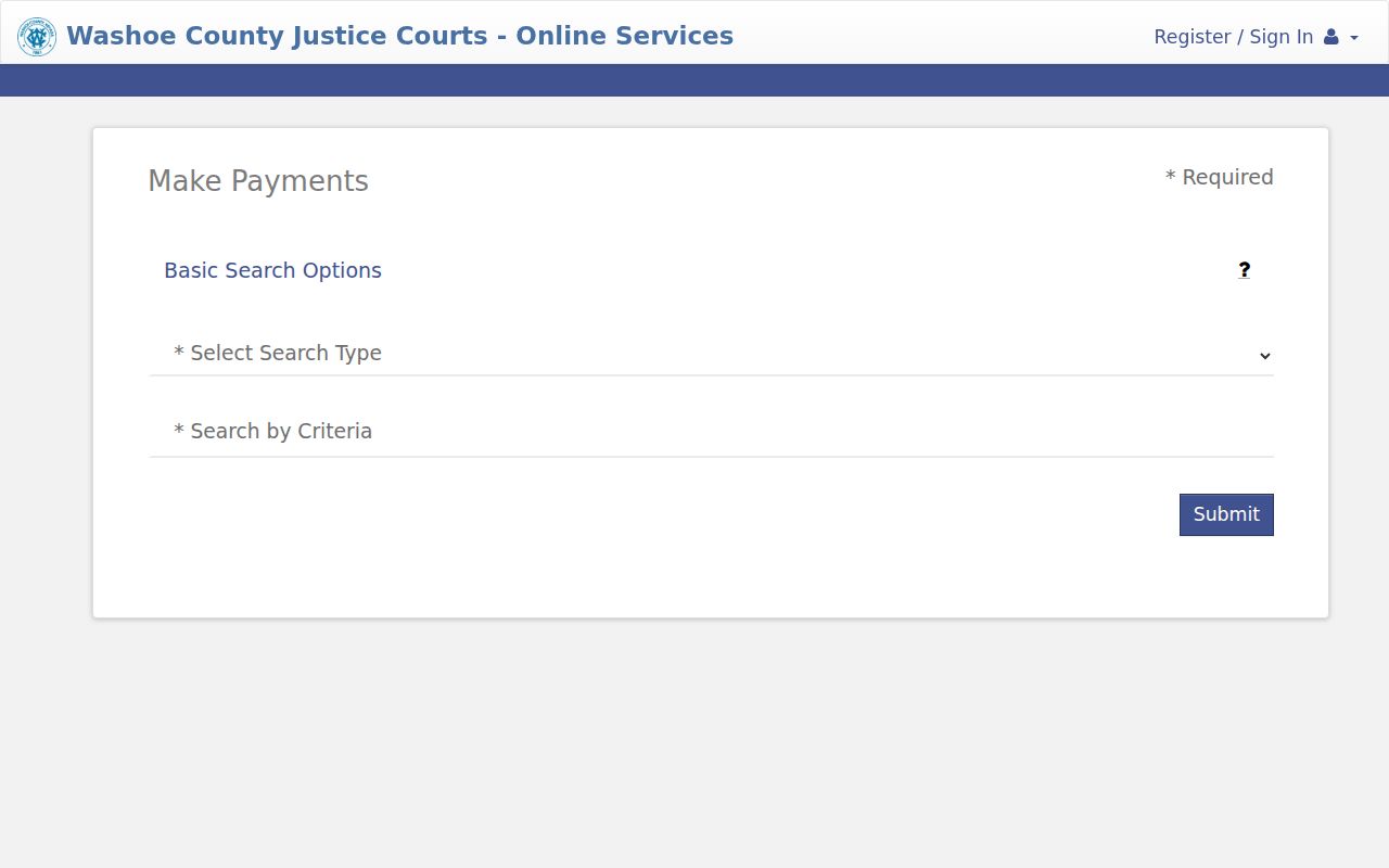 Washoe County warrant search fields for name date of birth and license data